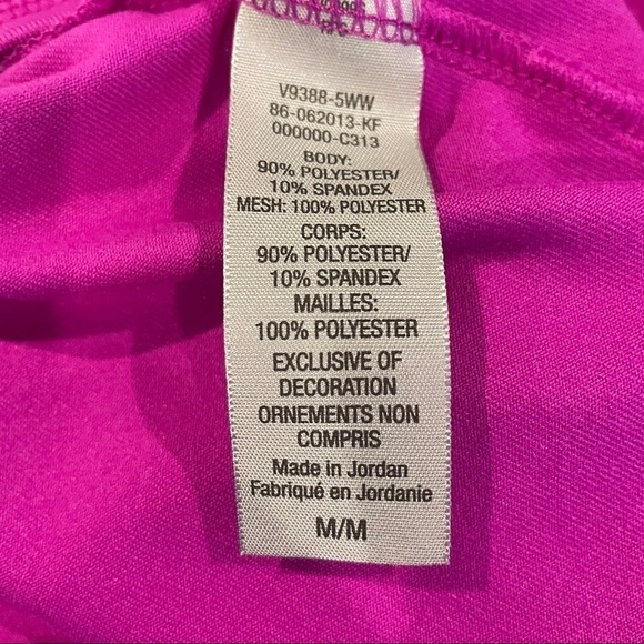 Champion Magenta Long Sleeve Zip Front Pullover Shirt - Picture 11 of 11